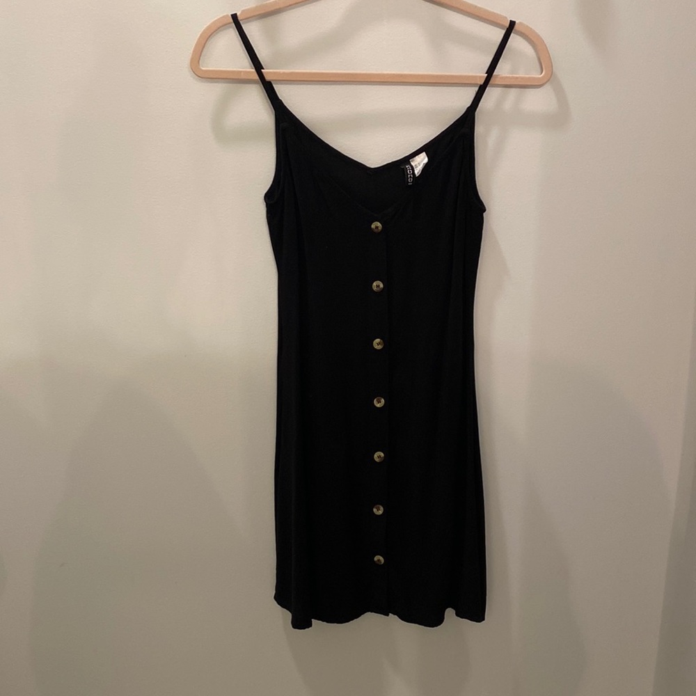 Women’s size 2: button down black dress.